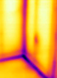 thermal image photo of wall